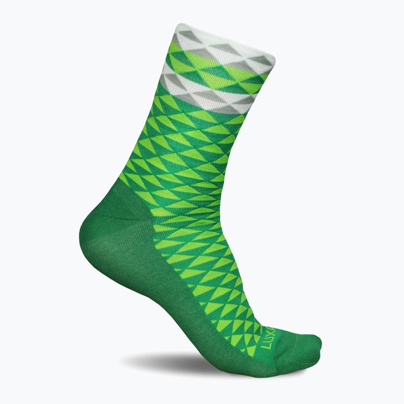 Luxa Asymmetric cycling socks green LUHE19SAMGS