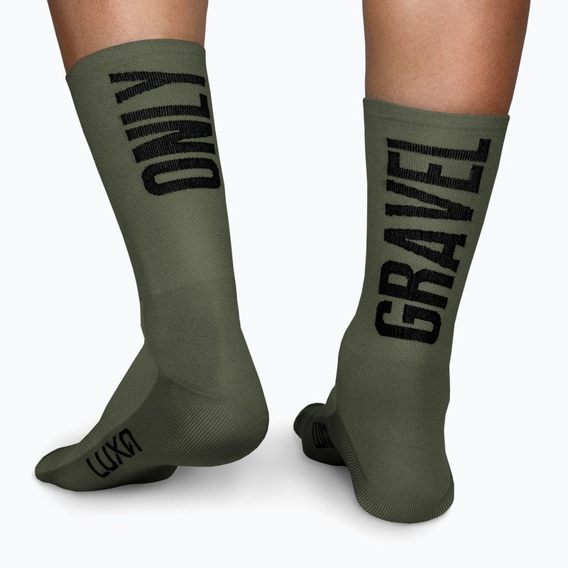 Luxa Only Gravel green cycling socks LAM21SOGK1S 2