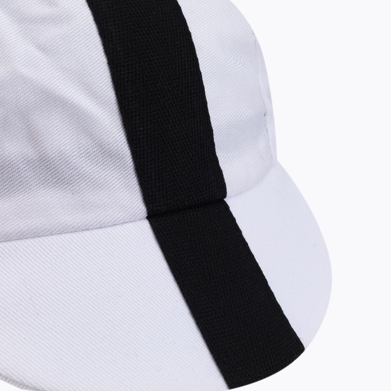 Luxa Classic Stripe white and black under-helmet cycling cap LULOCKCSW 7