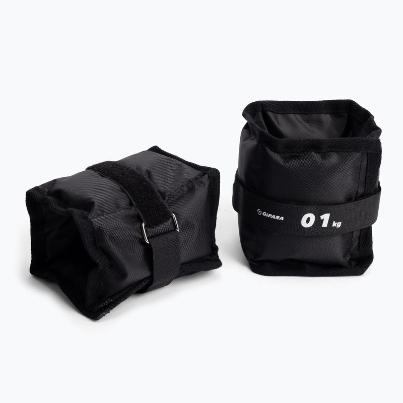 Gipara Fitness ankle and wrist weights 2 x 1 kg black 3018
