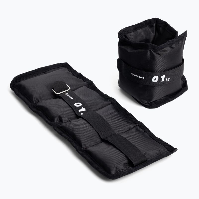 Gipara Fitness ankle and wrist weights 2 x 1 kg black 3018 2
