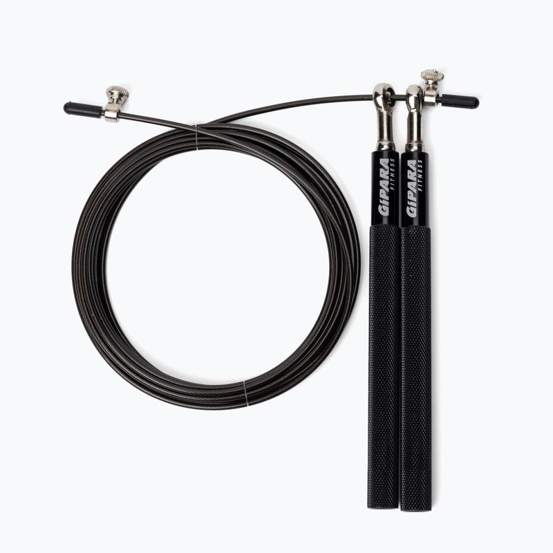 Gipara Fitness cross aluminium skipping rope black 3204