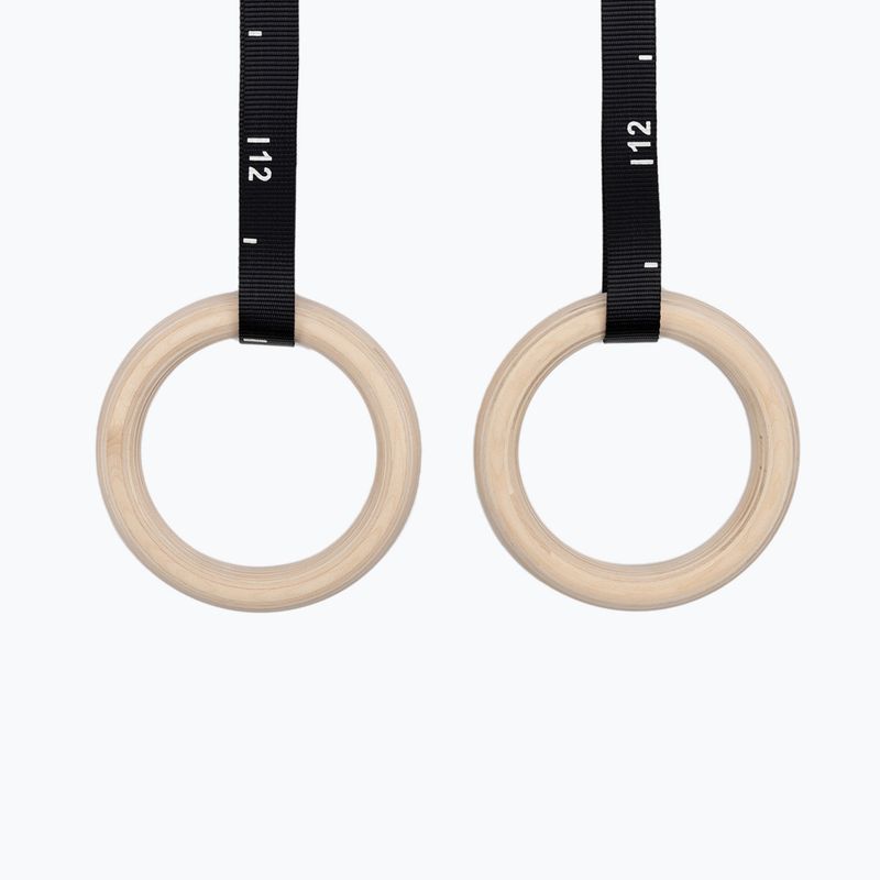 Set of wooden gymnastic wheels with straps Gipara Fitness 3610