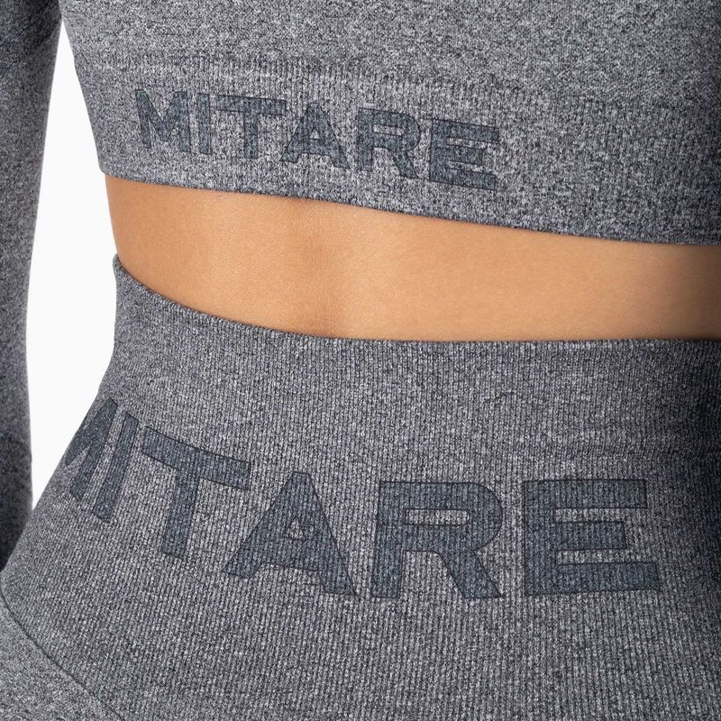 Women's training longsleeve top MITARE Push Up Max Crop Top dark grey K084 7