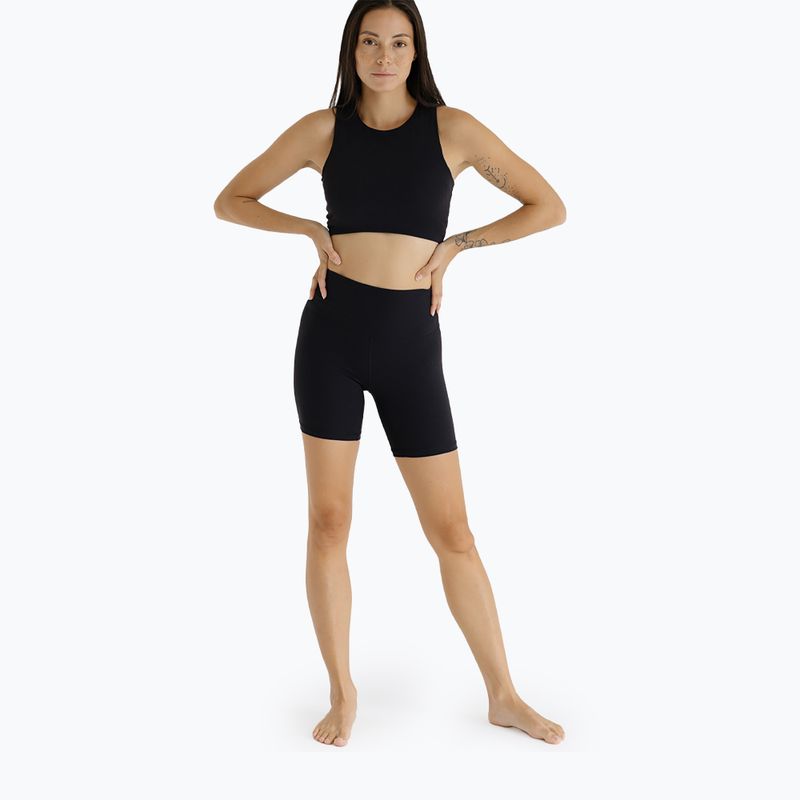 Women's yoga shorts JOYINME Ribbed black 2