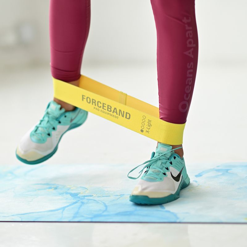 Yoga/fitness mat FORCEBAND Gold 4 mm blue/gold 5