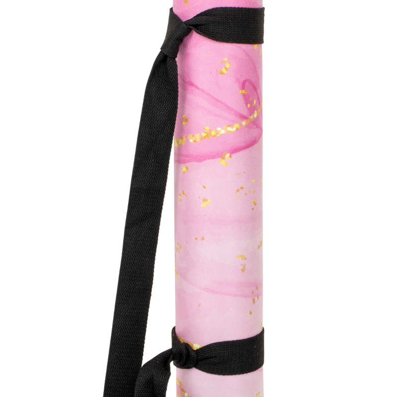 Yoga/fitness mat FORCEBAND Gold 4 mm pink/gold 3