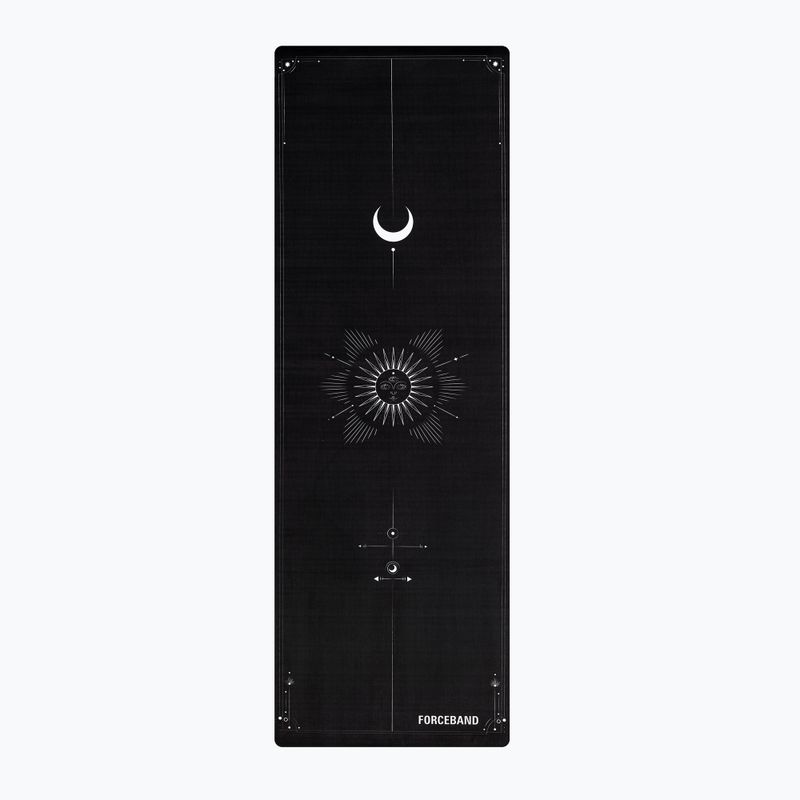 Yoga/fitness mat FORCEBAND Moon 4 mm black