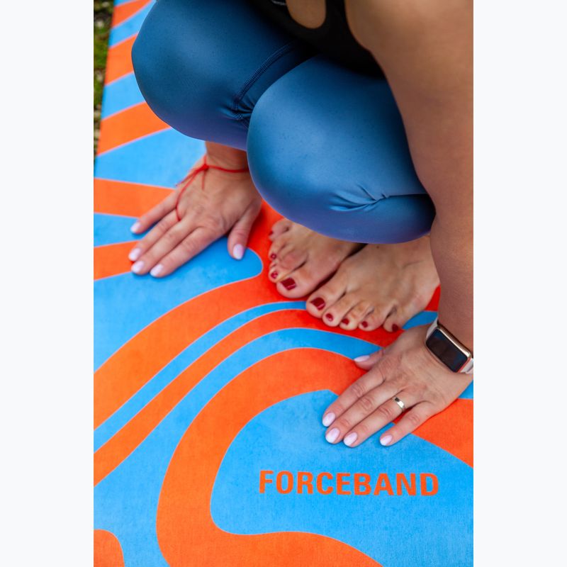 Yoga/fitness mat FORCEBAND Abstract Orange 4 mm orange/blue 5
