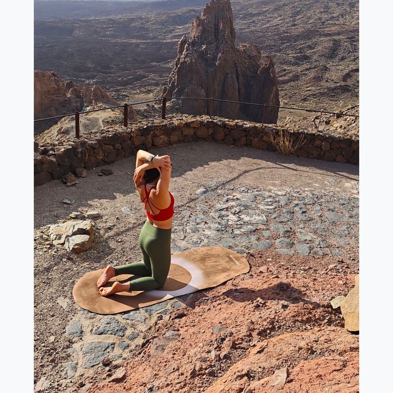 Yoga mat FORCEBAND Mocha microfibre + eko kauczuk 5 mm mocha 3