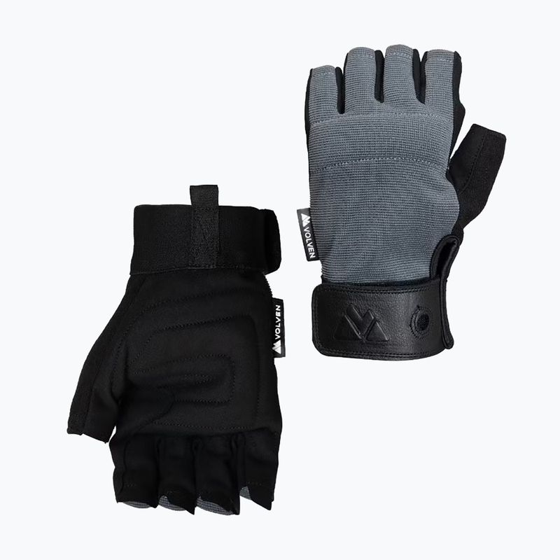 Climbing gloves Volven Ferrata Half Finger gray 2