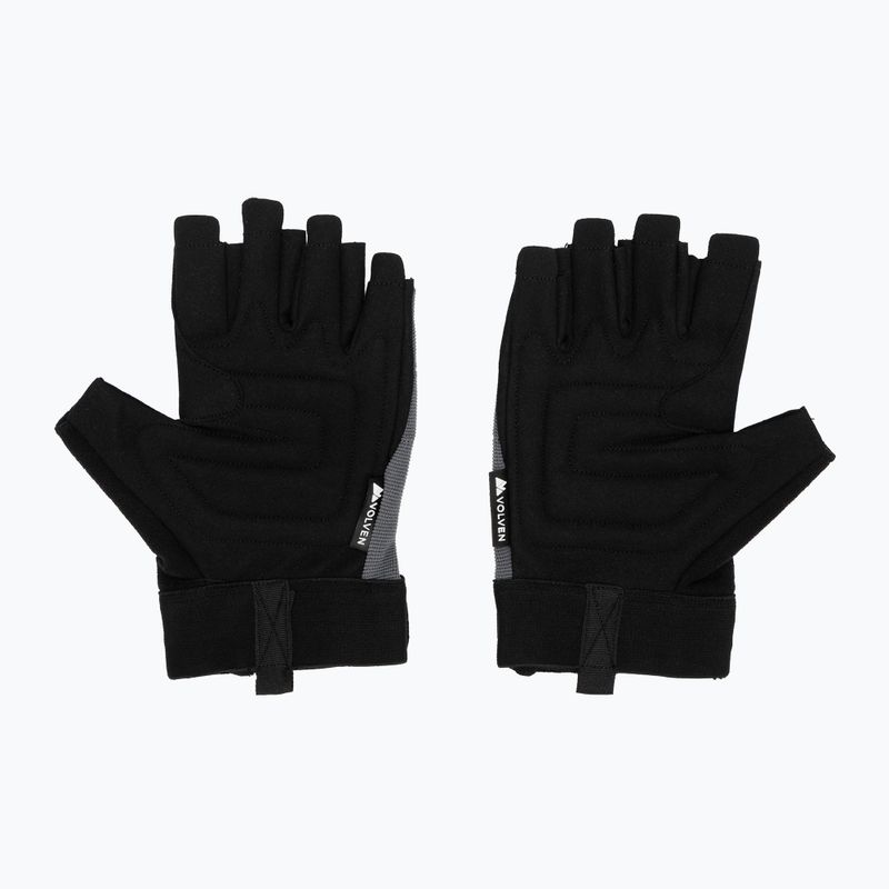 Climbing gloves Volven Ferrata Half Finger gray 3