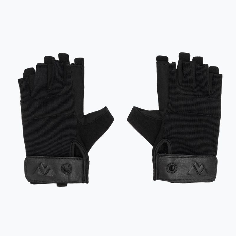 Climbing gloves Volven Ferrata Half Finger black 2