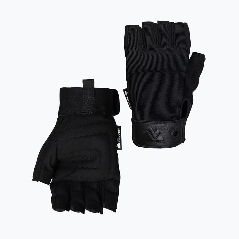 Climbing gloves Volven Ferrata Half Finger black 2
