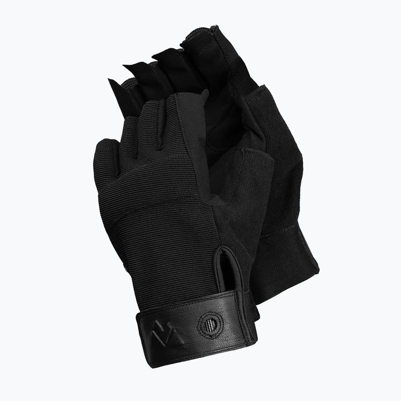 Climbing gloves Volven Ferrata Half Finger black 3