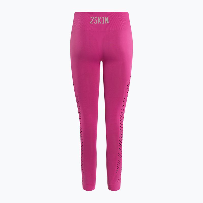 Women's training leggings 2skin Power Seamless Fuchsia pink 2S-60476 2