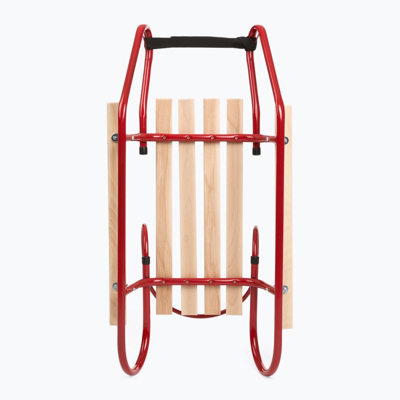 Metal sled HUMBAKA with backrest and footrest red 5