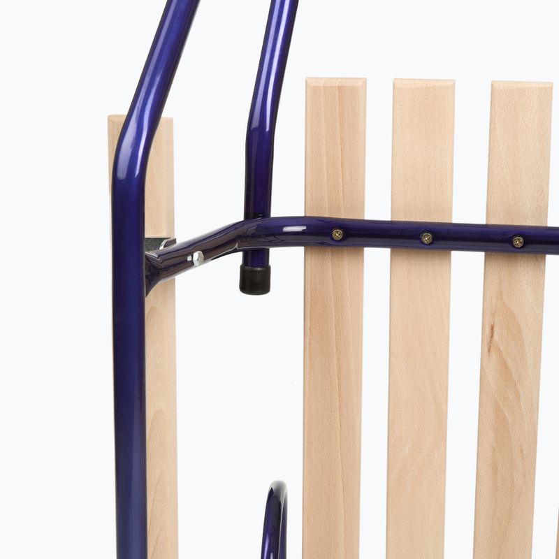 Metal sledge HUMBAKA with backrest and footrests navy 6