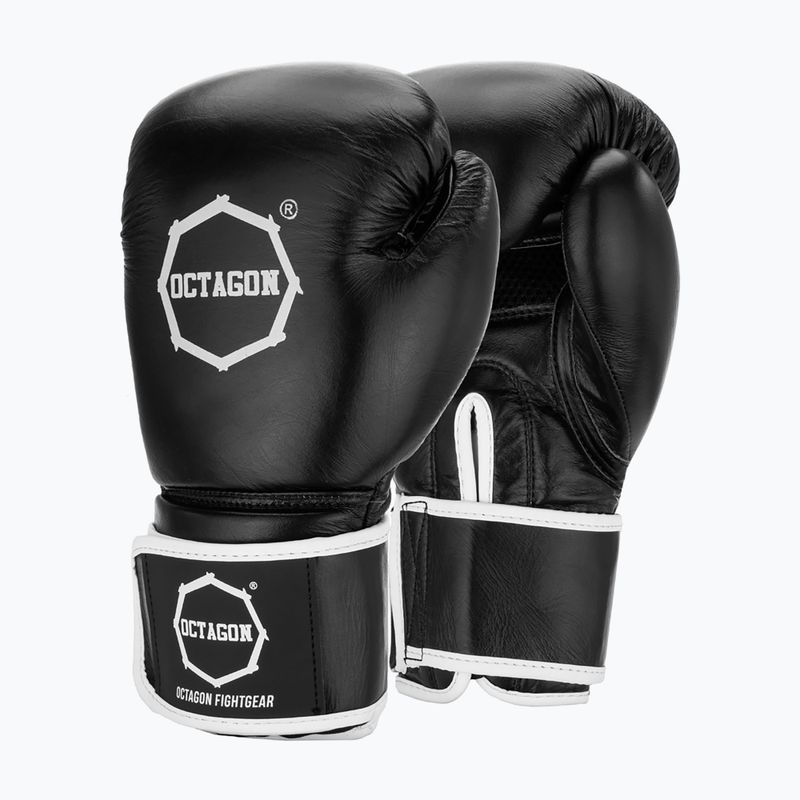 Octagon Agat black boxing gloves