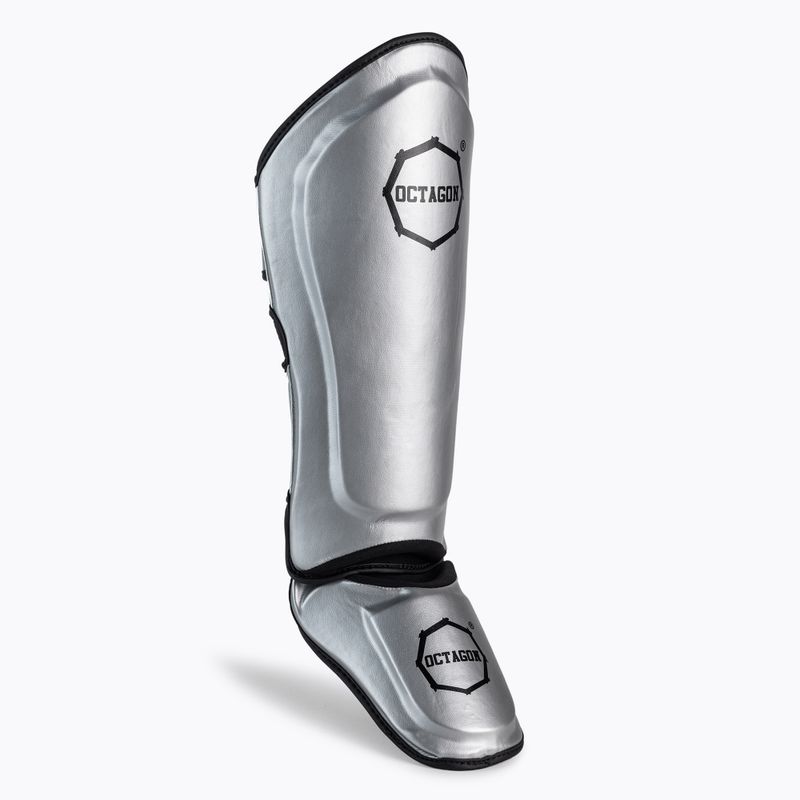 Octagon shin guards silver