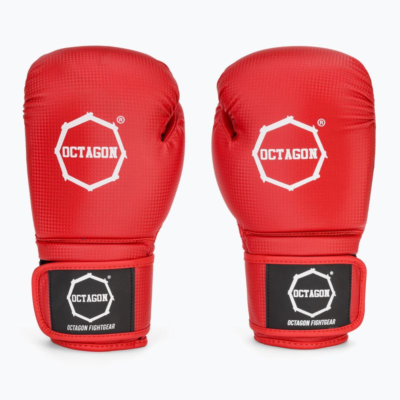 Octagon Kevlar red boxing gloves 2
