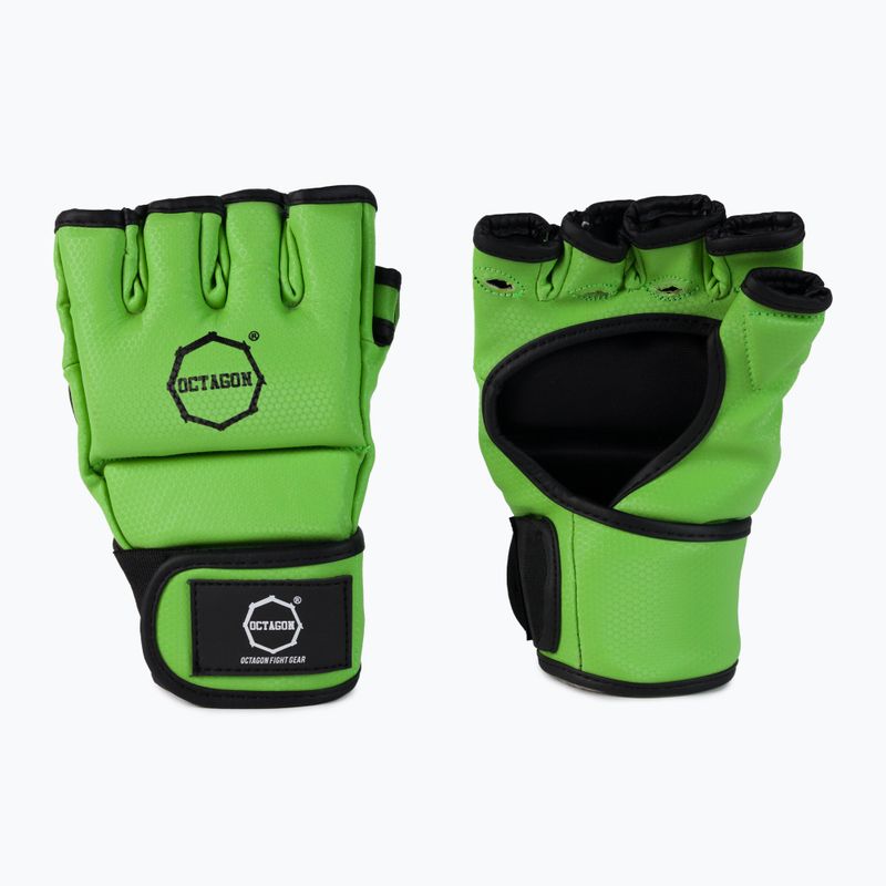 Octagon Kevlar MMA grappling gloves green