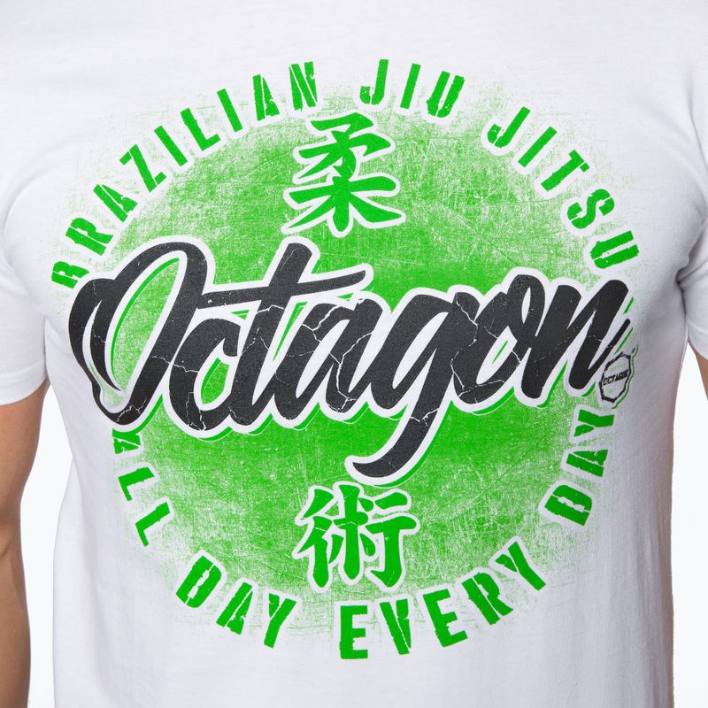 Octagon Brazilian Jiu Jitsu men's t-shirt white 4