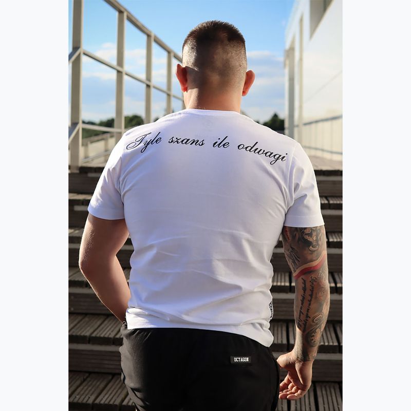 Octagon men's T-shirt So many chances So many courage Logo white 4