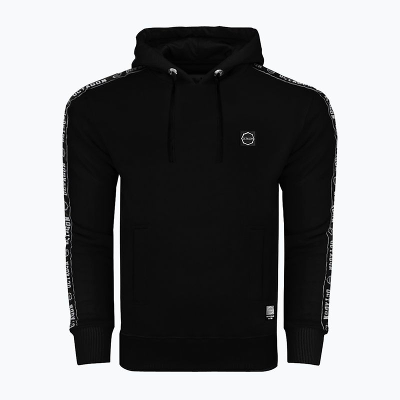 Men's Octagon Stripe hoodie black