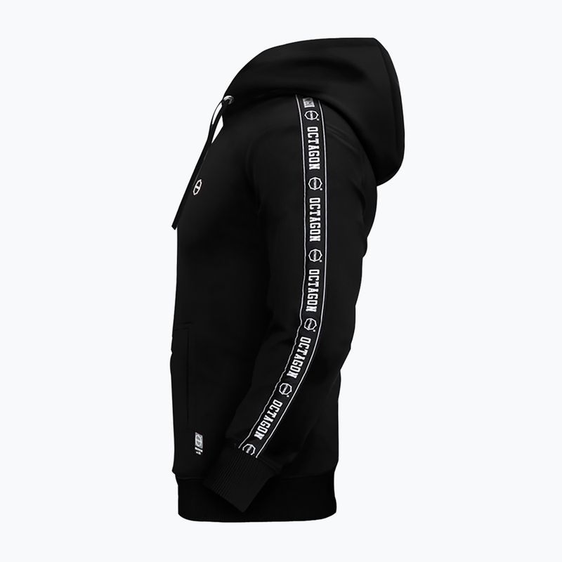 Men's Octagon Stripe hoodie black 2