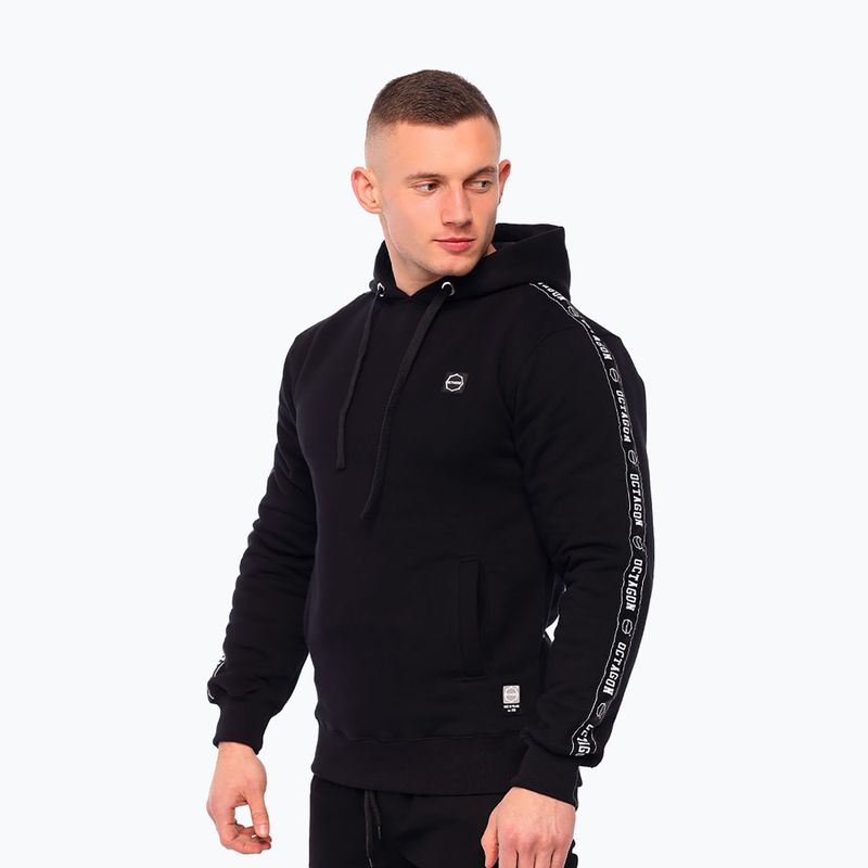 Men's Octagon Stripe sweatshirt black