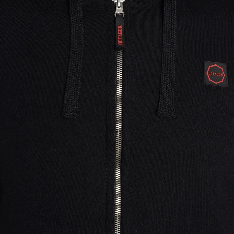 Men's Octagon Zip Stripe hoodie black 3