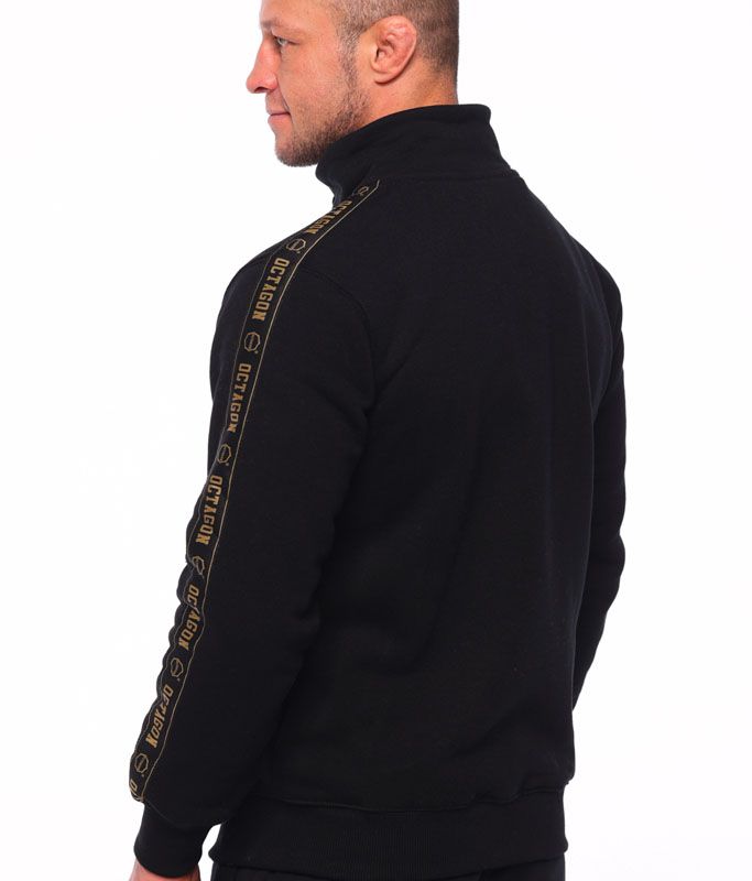 Men's Octagon Zip Stripe sweatshirt black 2