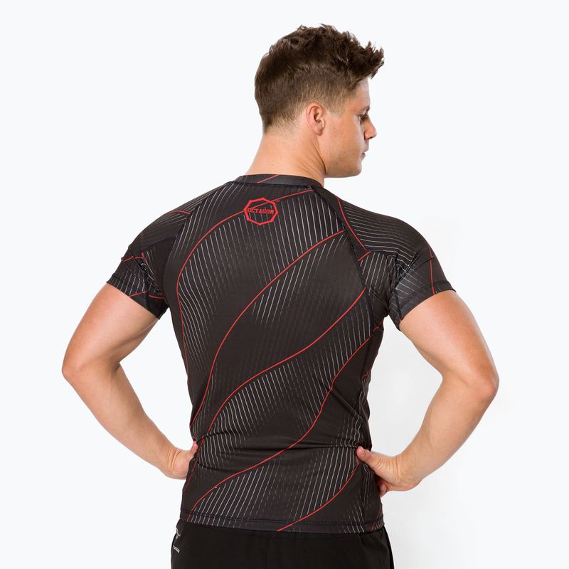Octagon Voyager men's rashguard red 3