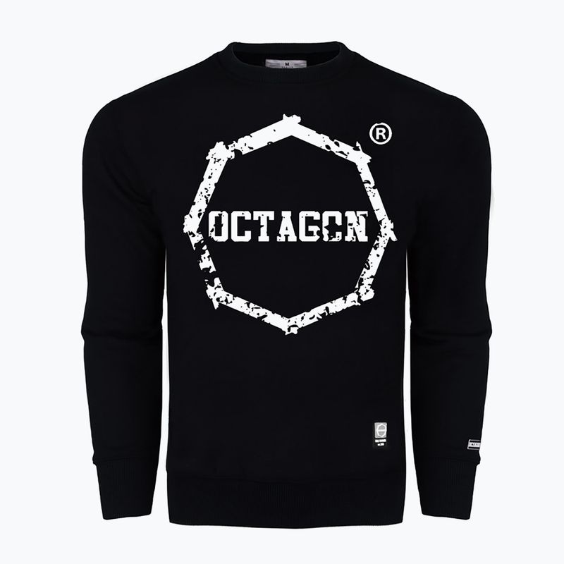 Women's hoodless sweatshirt Octagon Teeth black