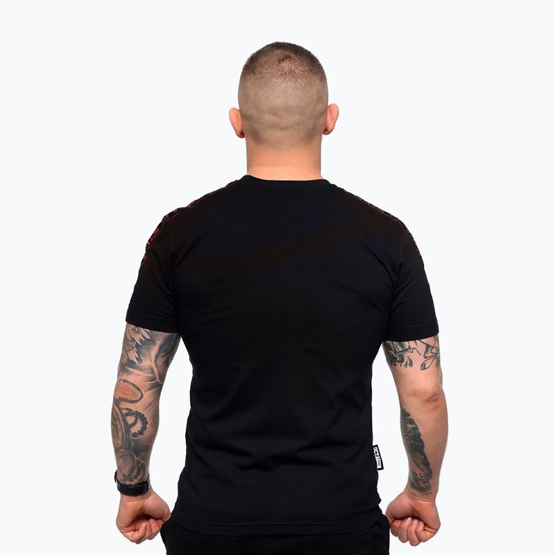 Men's T-shirt Octagon Stripe black/red 2