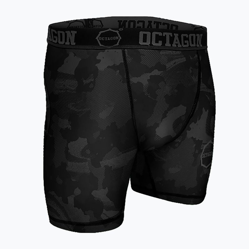 Men's compression shorts Octagon Camo Night black 3