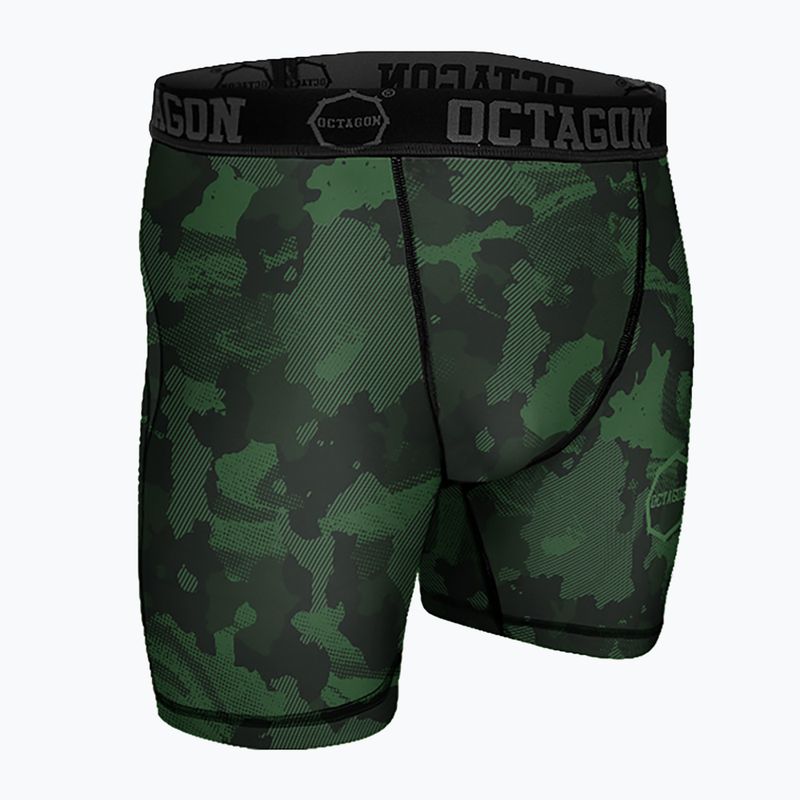 Men's Octagon Camo Forest khaki compression shorts 3