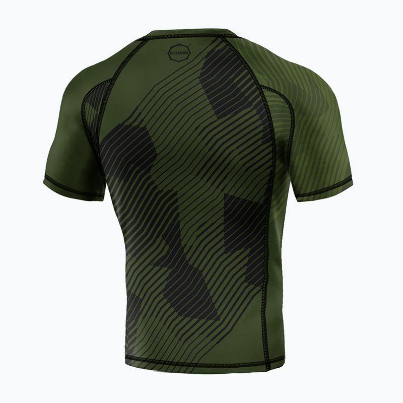 Men's Octagon Broken Line Premium khaki Rashguard 2