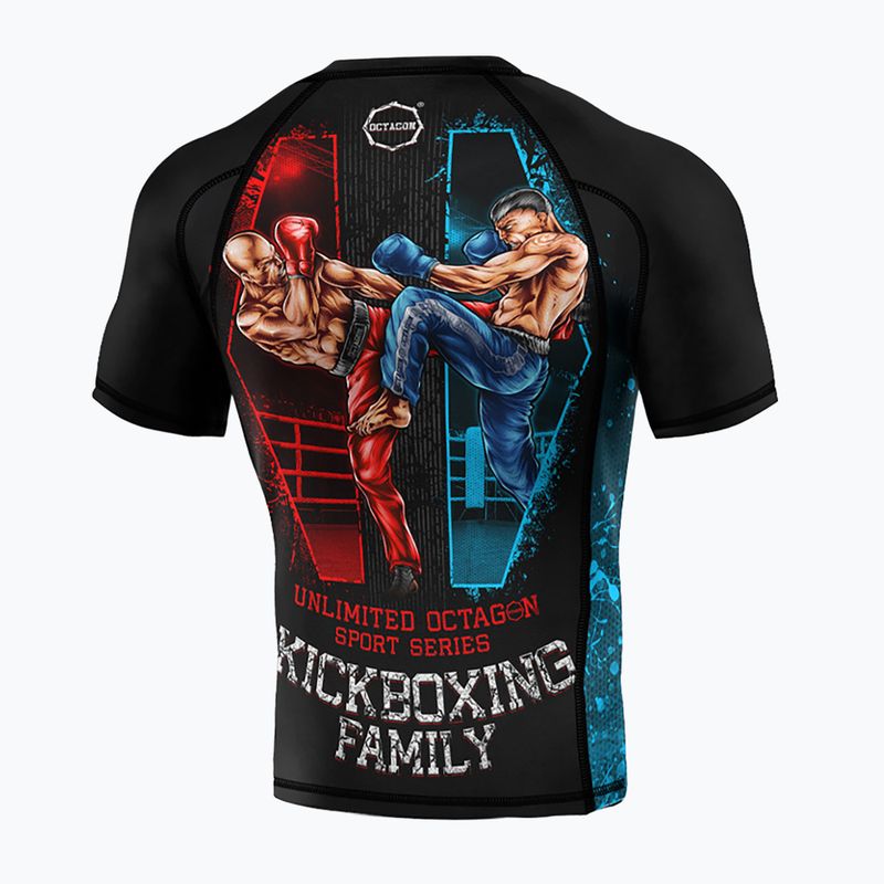 Octagon Premium Kickboxing Family men's rashguard black/multicolour 2