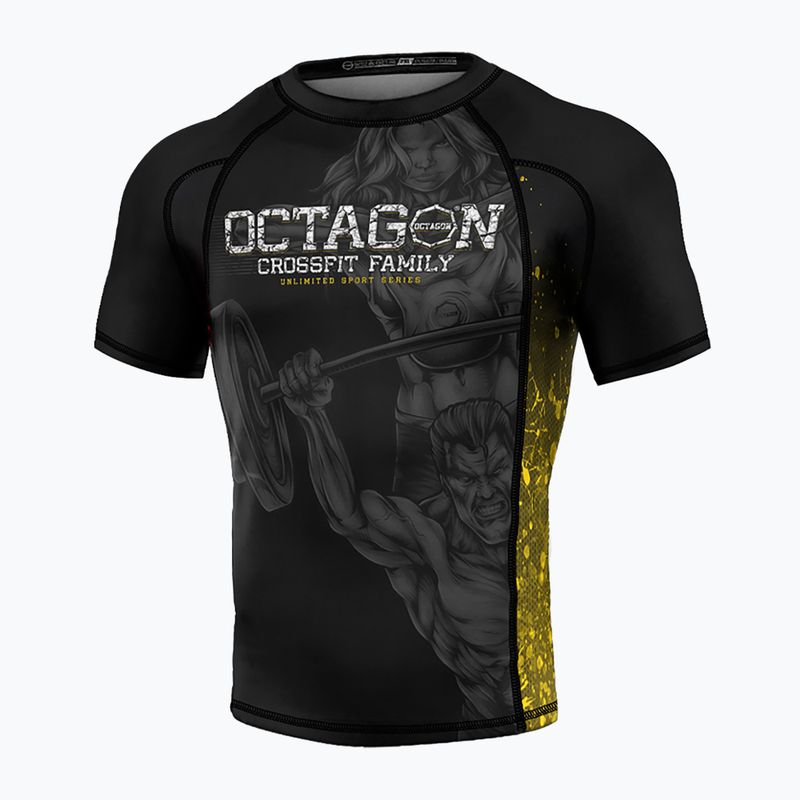 Octagon Crossfit Family Premium black men's rashguard