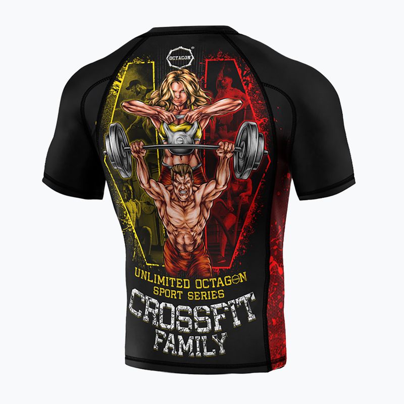 Octagon Crossfit Family Premium black men's rashguard 2