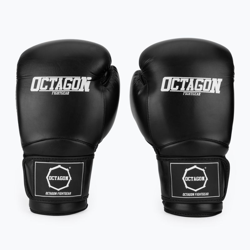 Octagon Agat black/white boxing gloves 2