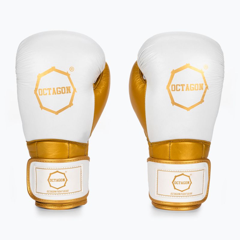 Octagon Prince white/gold boxing gloves