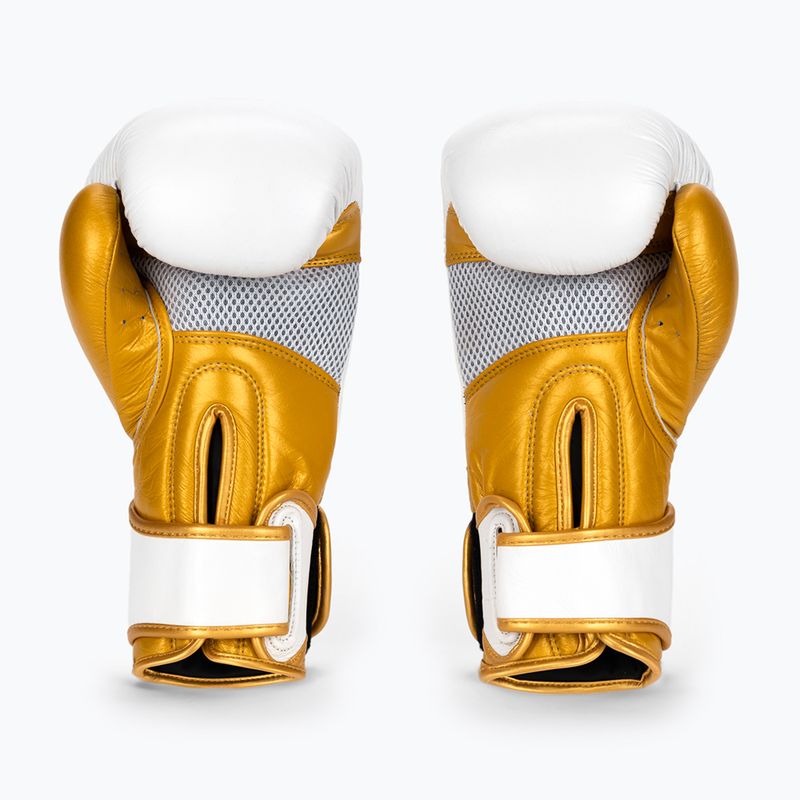Octagon Prince white/gold boxing gloves 2