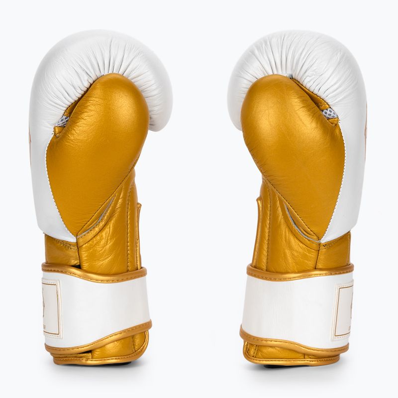 Octagon Prince white/gold boxing gloves 3