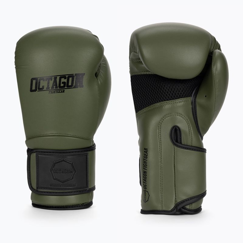 Octagon Matt khaki boxing gloves