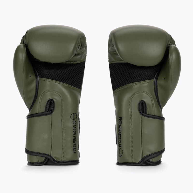 Octagon Matt khaki boxing gloves 2