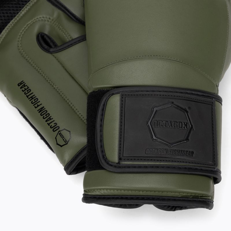 Octagon Matt khaki boxing gloves 5