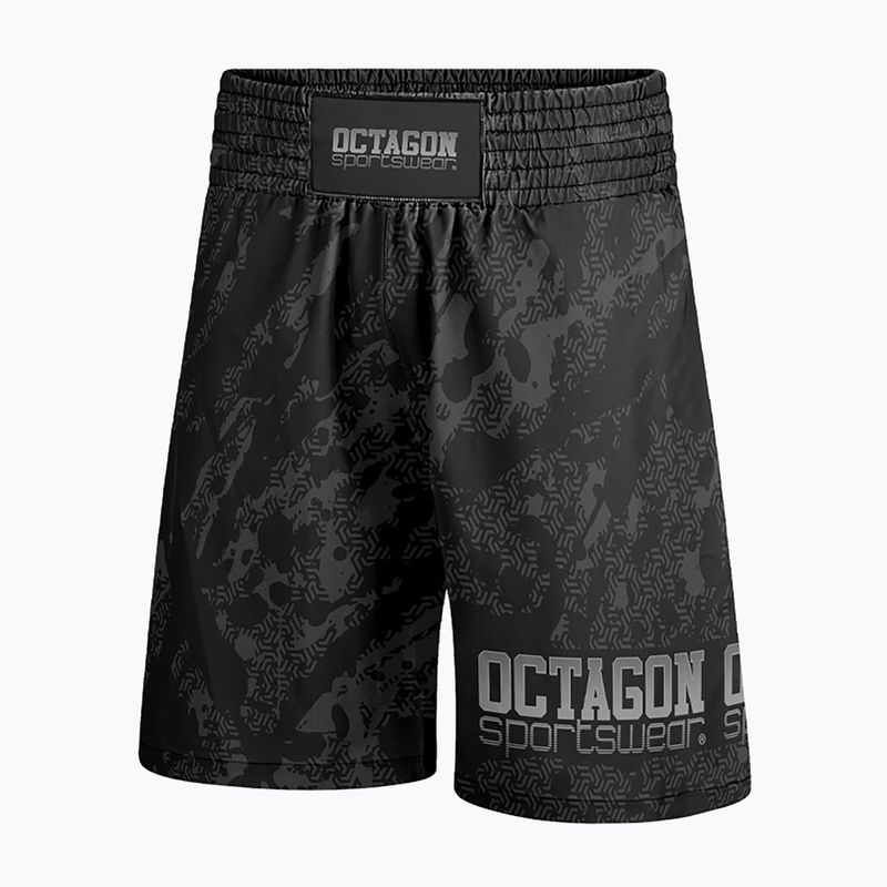 Octagon Geo Grunge black men's boxer shorts